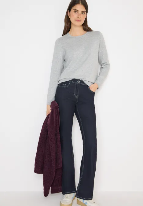 Basic Pullover chalk grey melange