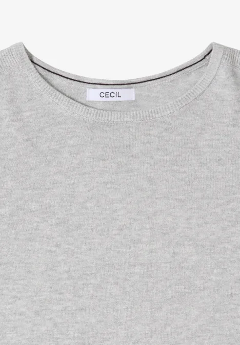 Basic Pullover chalk grey melange