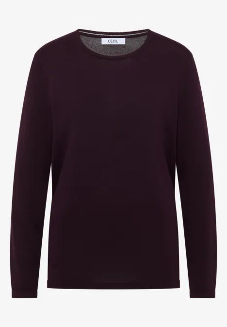 Basic Pullover eggplant red