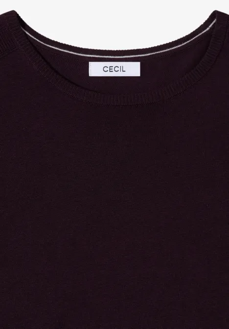 Basic Pullover eggplant red