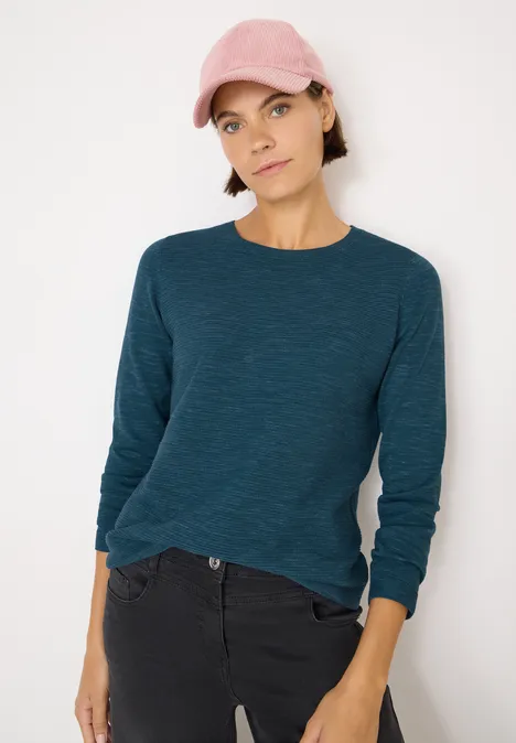 Strukturpullover teal blue heather melange Strukturpullover teal blue heather melange