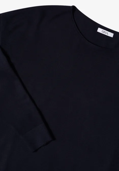 Pullover mit Strukturdetail urban dark blue