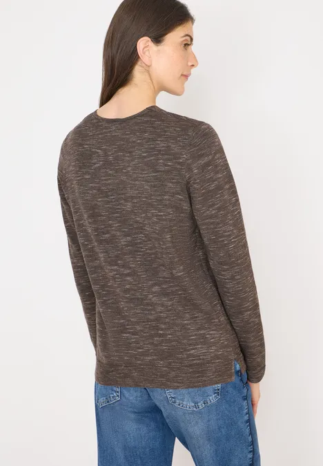 V-Neck Pullover mushroom taupe heather mel.