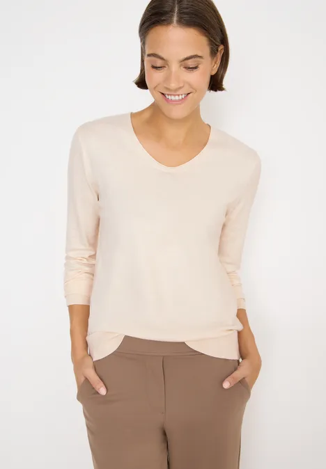 Kuscheliger Pullover oat milk beige melange