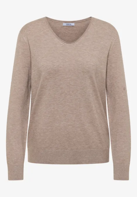 Kuscheliger Pullover toffee cream melange