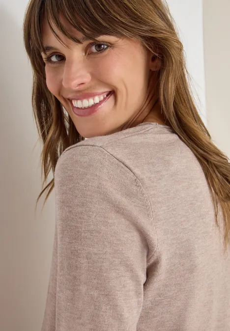 Kuscheliger Pullover toffee cream melange