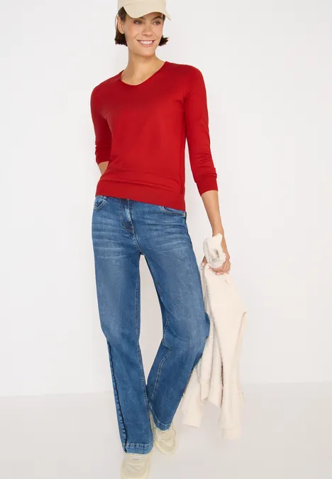 Kuscheliger Pullover fiery red