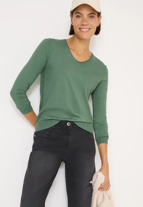 Kuscheliger Pullover highland green melange