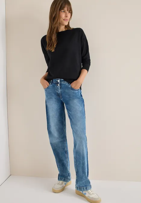 Pull-over avec détail structuré Black