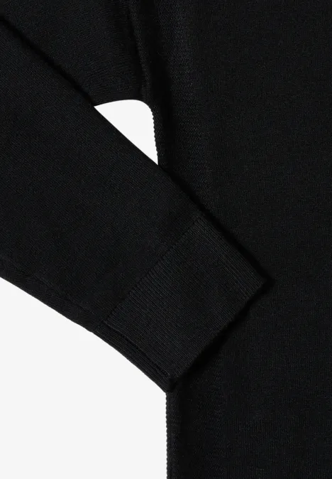 Pull-over avec détail structuré Black