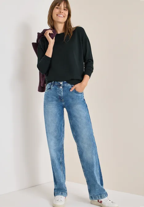 Pull-over avec détail structuré ink green