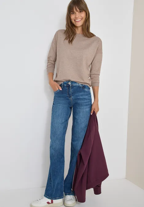 Pull-over avec détail structuré toffee cream melange