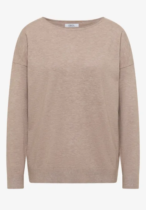 Pull-over avec détail structuré toffee cream melange