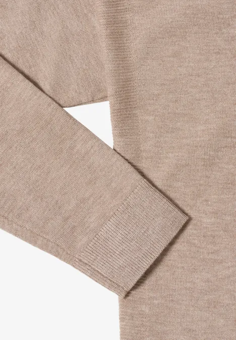 Pull-over avec détail structuré toffee cream melange