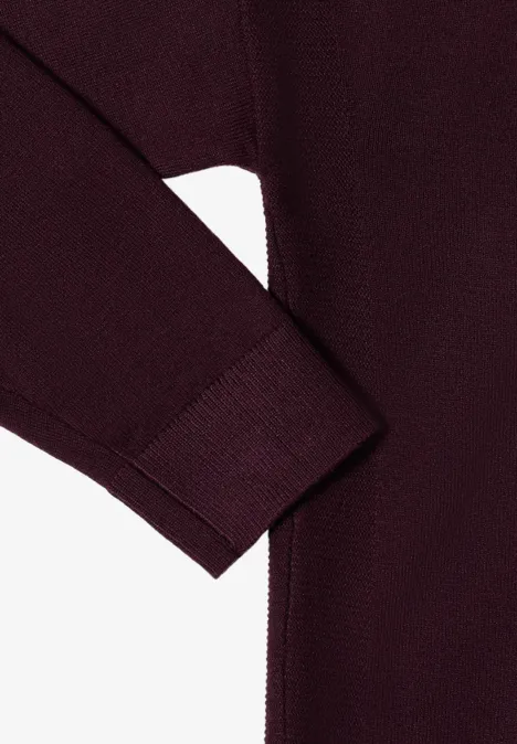 Pull-over avec détail structuré eggplant red