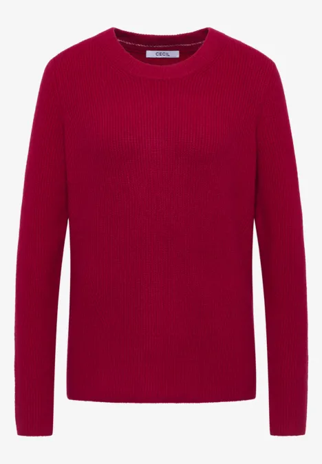 Pull-over avec détails structurés beaujolais red