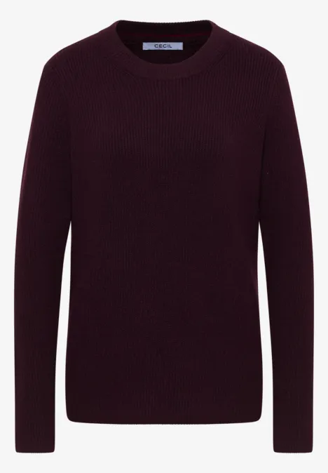 Pull-over avec détails structurés eggplant red