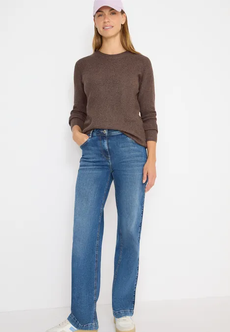 Pull-over avec détails structurés mushroom taupe melange