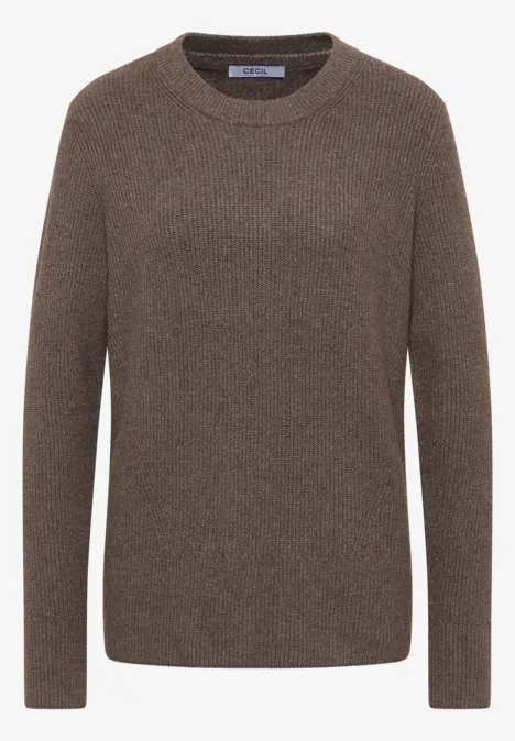 Pull-over avec détails structurés mushroom taupe melange