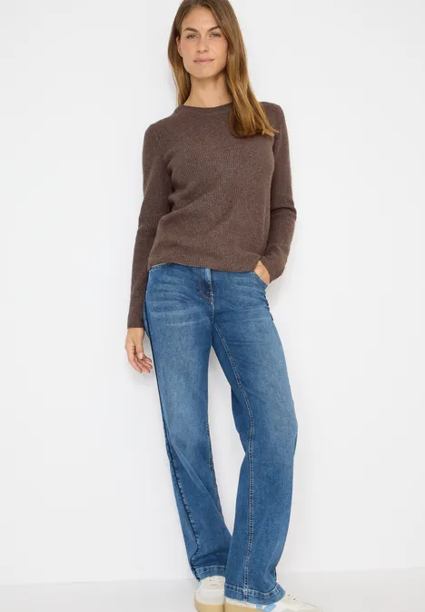 Pull-over avec détails structurés mushroom taupe melange