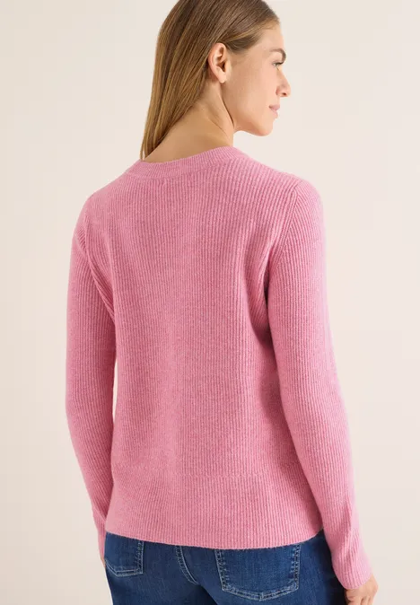 Pull-over avec détails structurés dark blossom melange