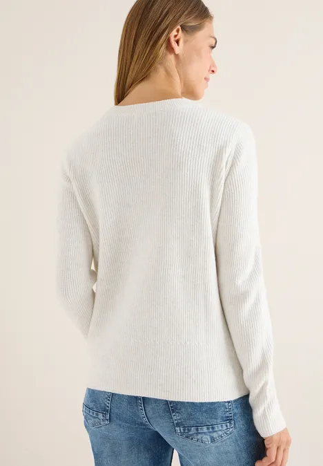 Pull-over avec détails structurés eggshell melange