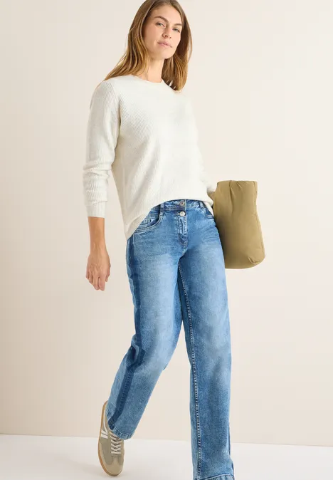 Pull-over avec détails structurés eggshell melange