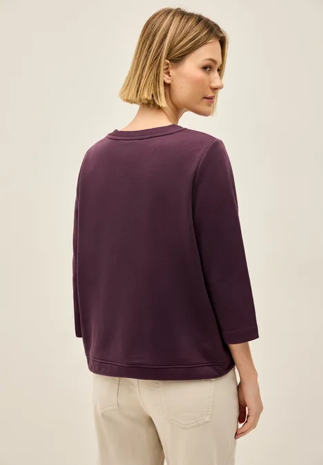 Rundhals Sweatshirt mulberry red