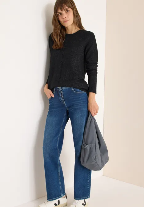 Kuscheliger Pullover black melange