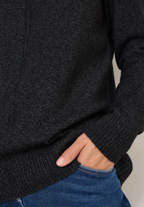 Kuscheliger Pullover black melange