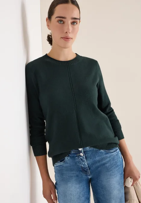 Kuscheliger Pullover ink green