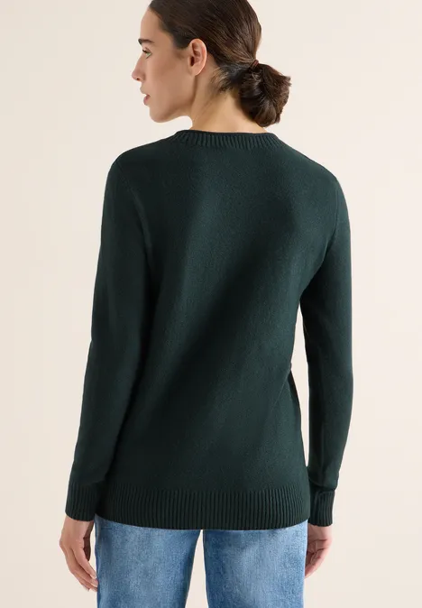 Kuscheliger Pullover ink green
