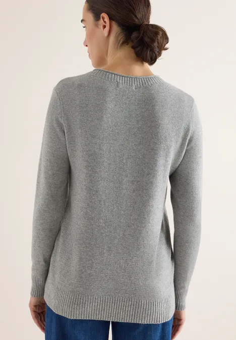 Kuscheliger Pullover sporty grey melange