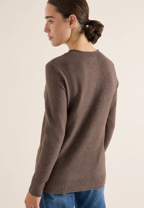 Kuscheliger Pullover mushroom taupe melange