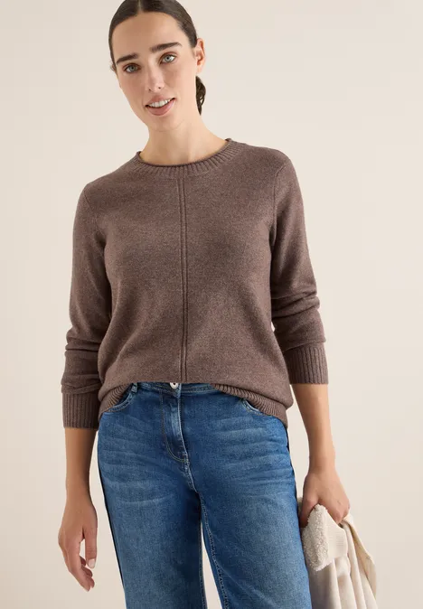 Kuscheliger Pullover mushroom taupe melange