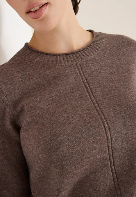 Kuscheliger Pullover mushroom taupe melange