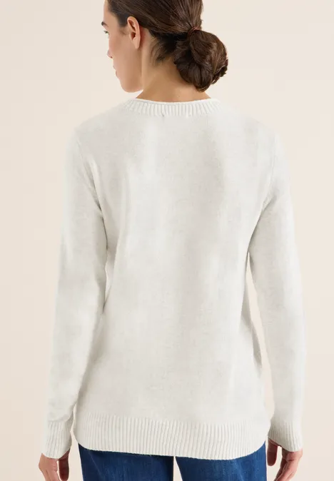 Kuscheliger Pullover eggshell melange
