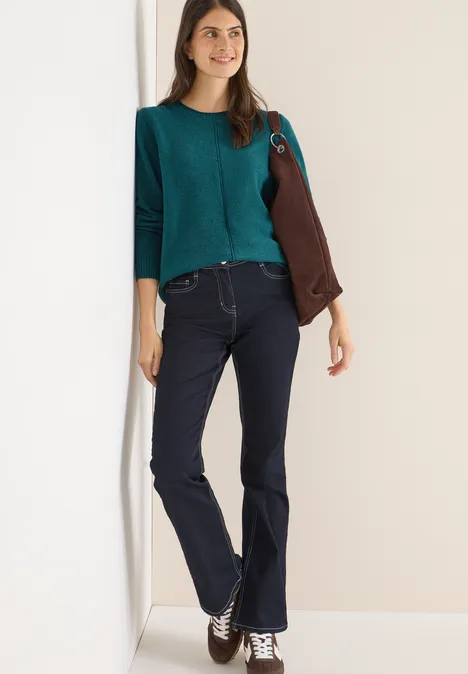 Kuscheliger Pullover dark sea green melange