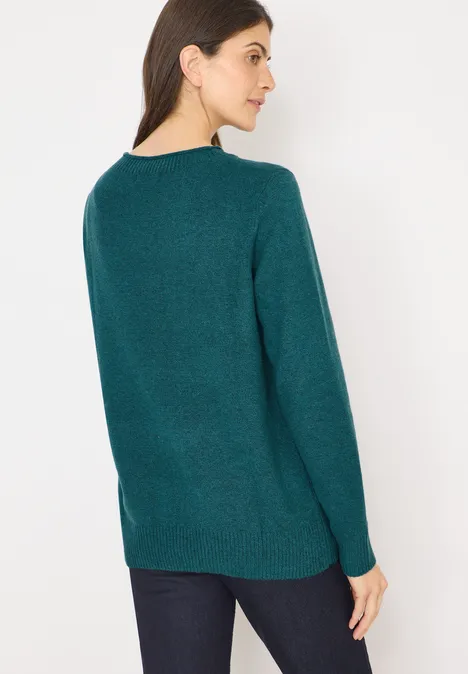 Kuscheliger Pullover dark sea green melange