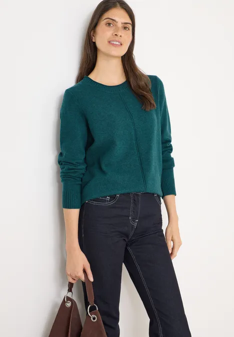 Kuscheliger Pullover dark sea green melange