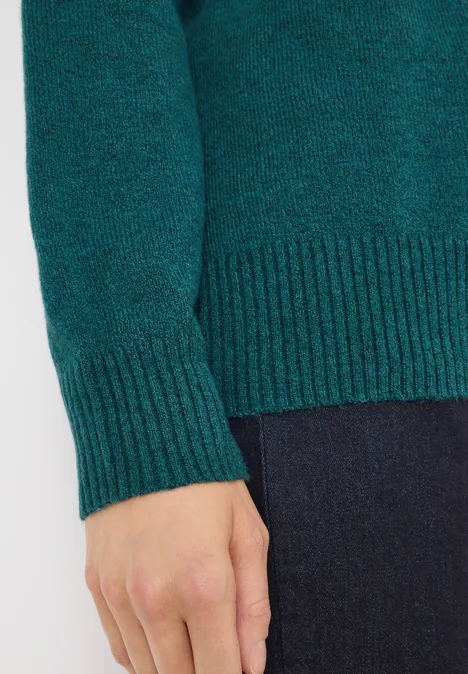 Kuscheliger Pullover dark sea green melange