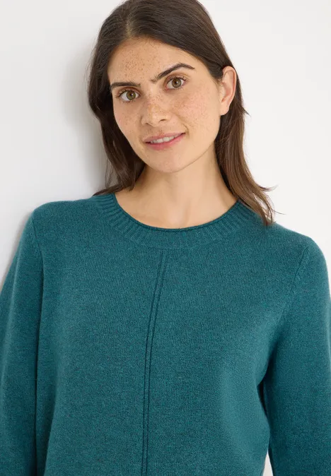 Kuscheliger Pullover dark sea green melange