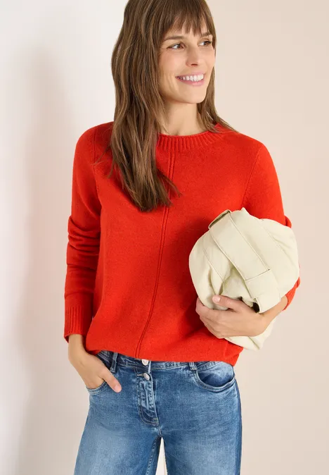 Kuscheliger Pullover pumpkin orange melange
