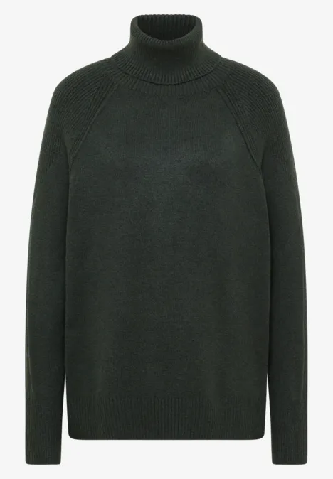 Trui met structuurmix active khaki melange