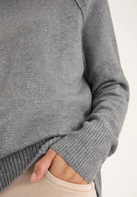 Strukturmix Pullover sporty grey melange Strukturmix Pullover sporty grey melange