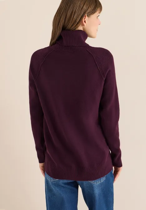 Strukturmix Pullover eggplant red Strukturmix Pullover eggplant red