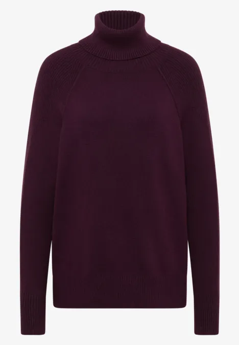 Strukturmix Pullover eggplant red Strukturmix Pullover eggplant red