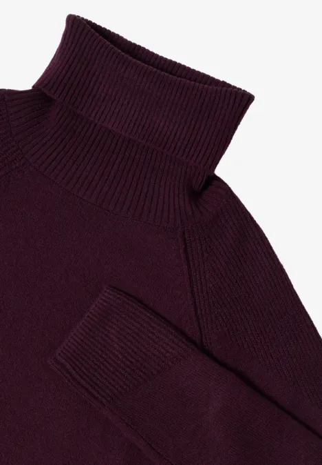 Strukturmix Pullover eggplant red Strukturmix Pullover eggplant red