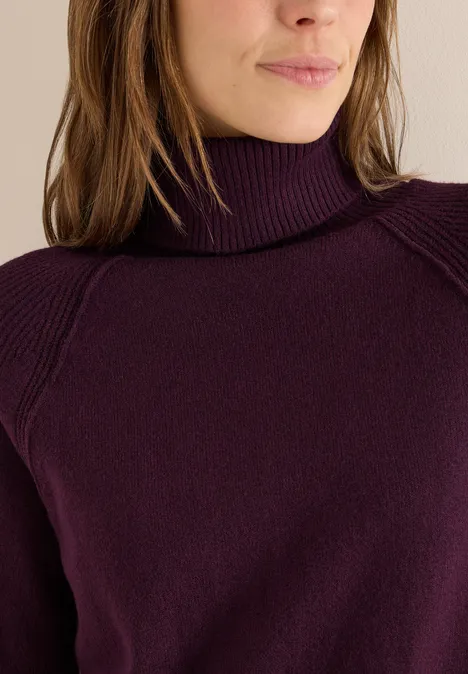 Strukturmix Pullover eggplant red Strukturmix Pullover eggplant red