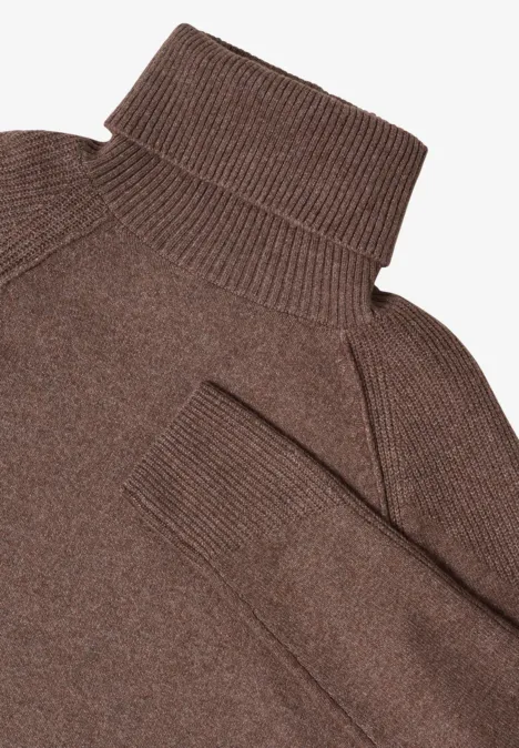 Strukturmix Pullover mushroom taupe melange